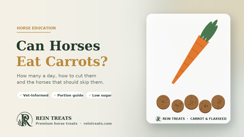 Can horses eat carrots? Portion guide and how to cut them safely – Rein Treats Carrot & Flaxseed treats